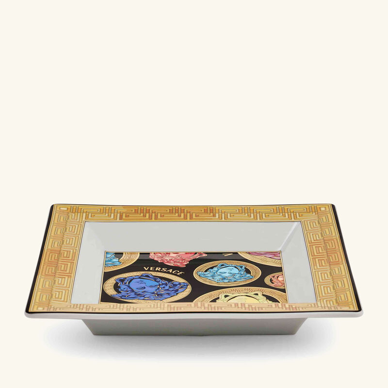 Medusa Amplified Trinket Tray Square Green 21cm versace medusa amplified trinket tray square green 21cm