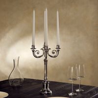 كريستوفل شمعدان مالميزون بخمسة شموع مطلي بالفضة