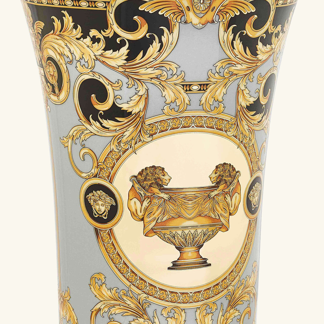 versace prestige gala vase medium grey