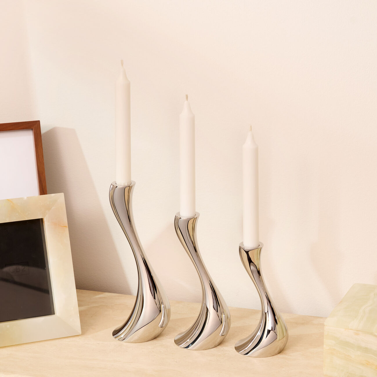 Cobra Candleholder Silver Set Of 3 georg jensen cobra candleholder silver set of 3