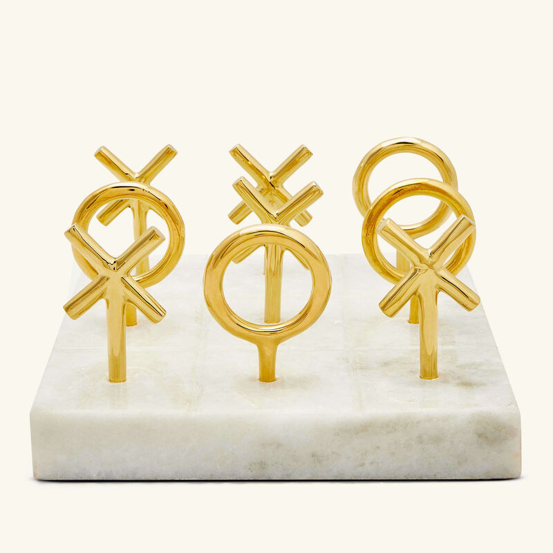 Brass Tic-Tac-Toe Set jonathan adler brass tic tac toe set