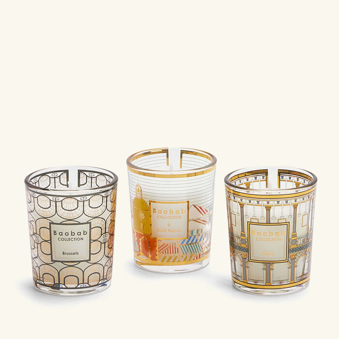 baobab collection my first baobab candle brussels roma a saint tropez trio gift set