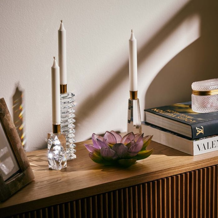 daum jardin de lotus decorative flower green