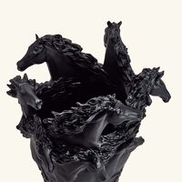 daum magnum horse vase large black