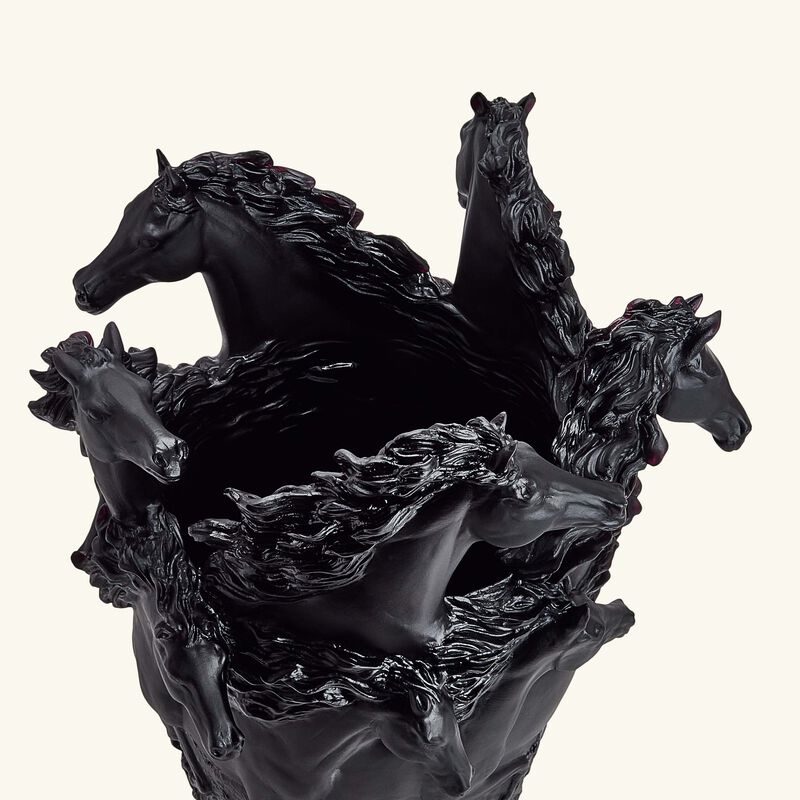 daum magnum horse vase large black