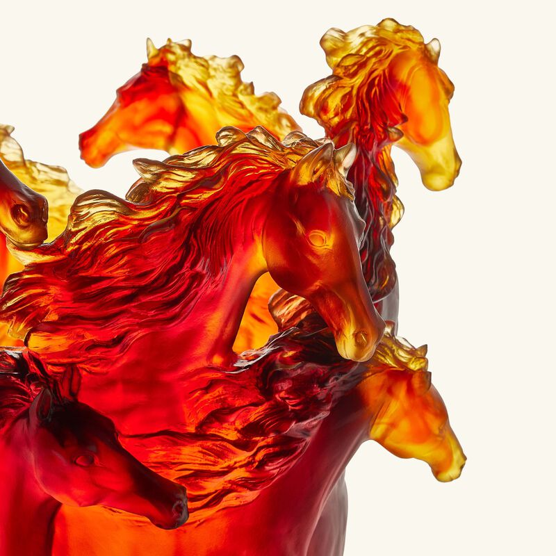 Cheval Ambre Vase Medium Brown daum cheval ambre vase medium brown