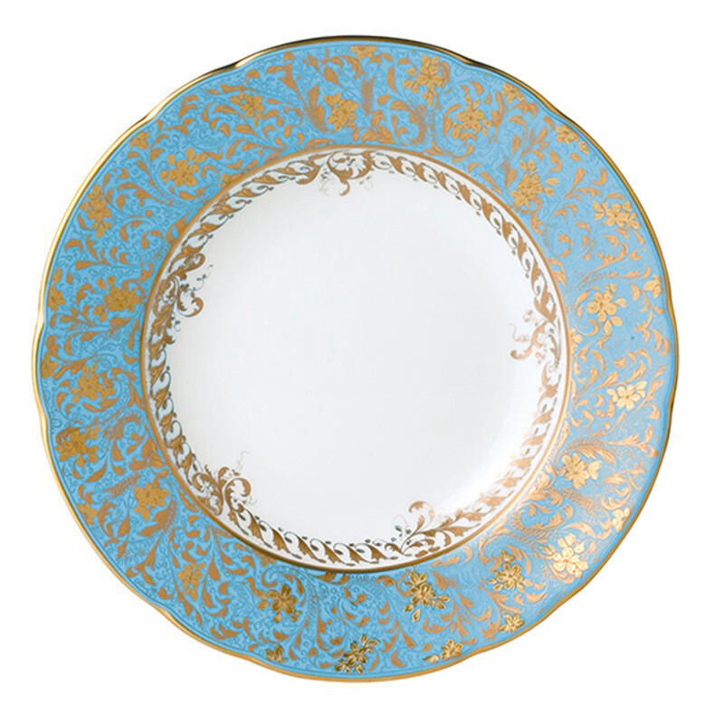 Eden Turquoise Rim Soup Plate, large