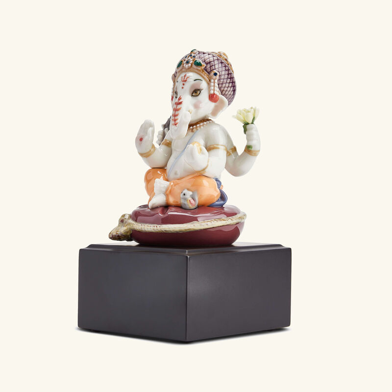 lladro bal ganesha sculpture small red