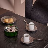 Aegean Coffee Cup & Saucer Silver Set Of 2 l objet aegean coffee cup saucer silver set of 2