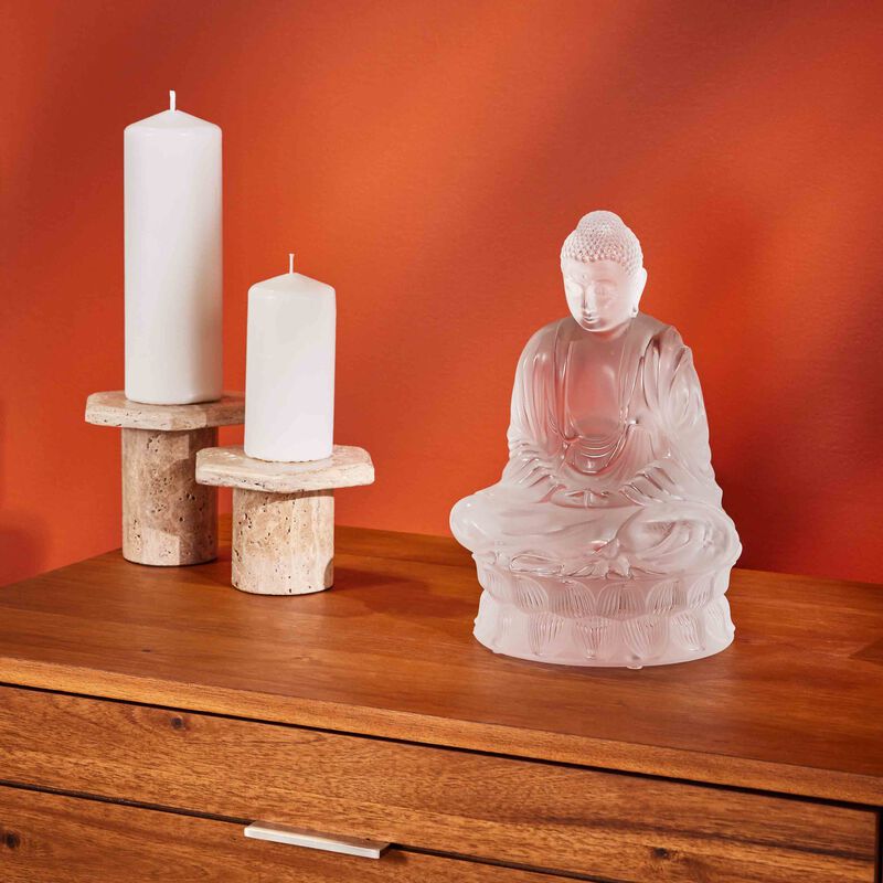 Buddha Sculpture Medium Clear lalique buddha sculpture medium clear
