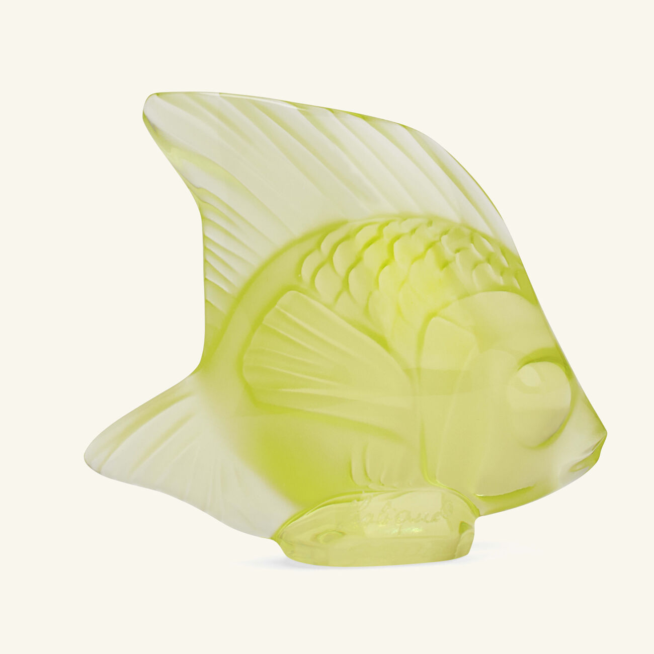 lalique fish figurine small green