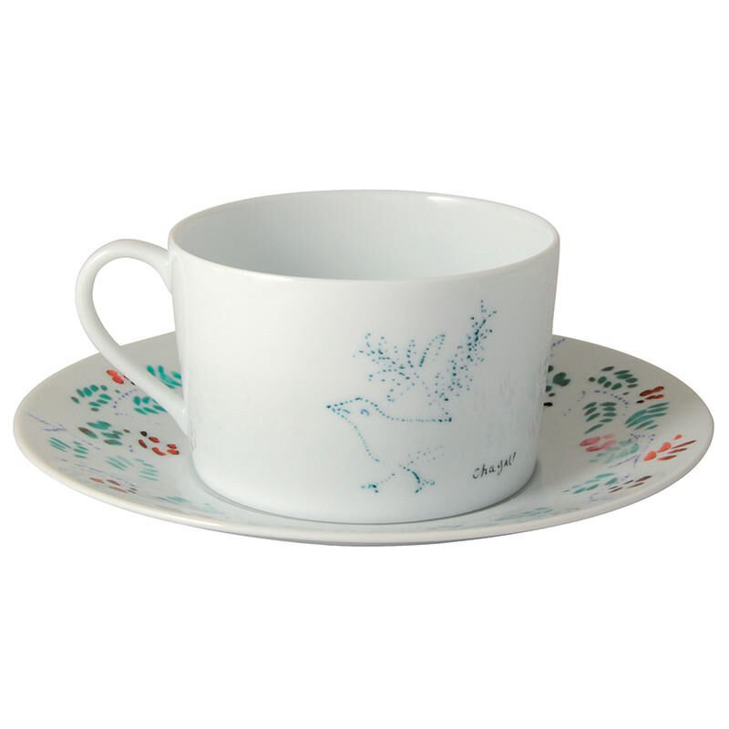 Marc Chagall Set Of 2 Assorted Breakfast Cups And Saucers, large
