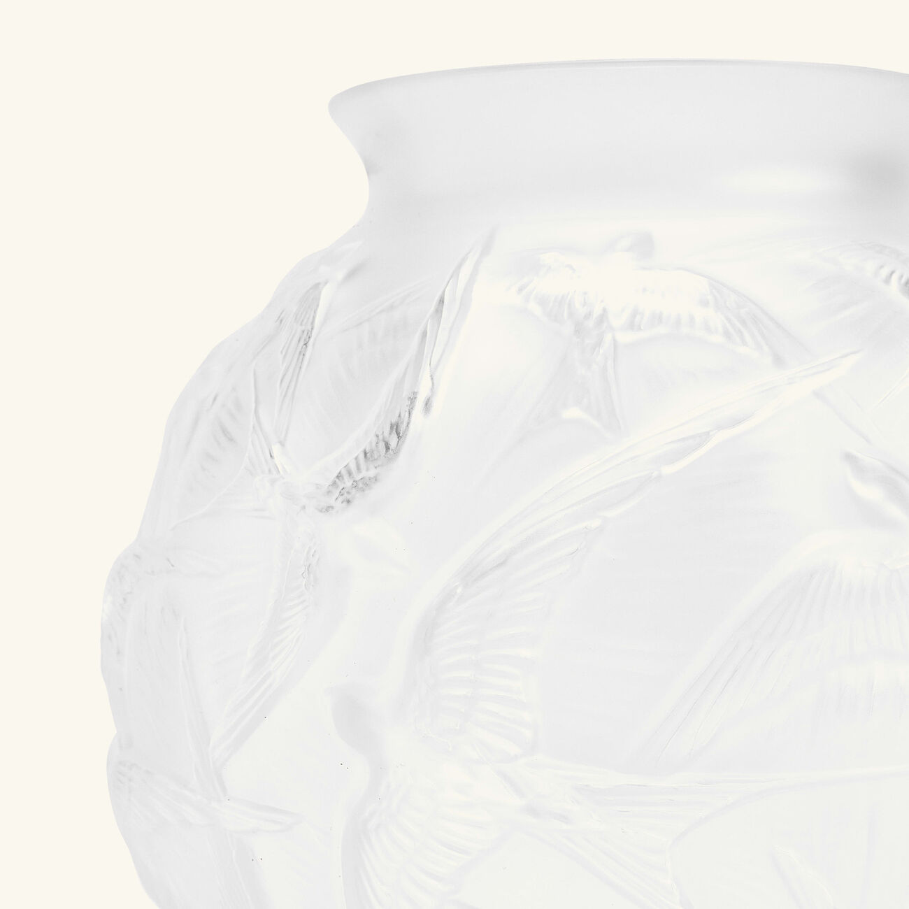 Hirondelles Vase Small Clear lalique hirondelles vase small clear