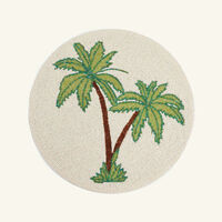 Jungle Beaded Placemat White les ottomans jungle beaded placemat white