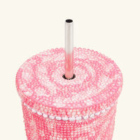 Barocco Crystal Travel Cup Pink versace barocco crystal travel cup pink