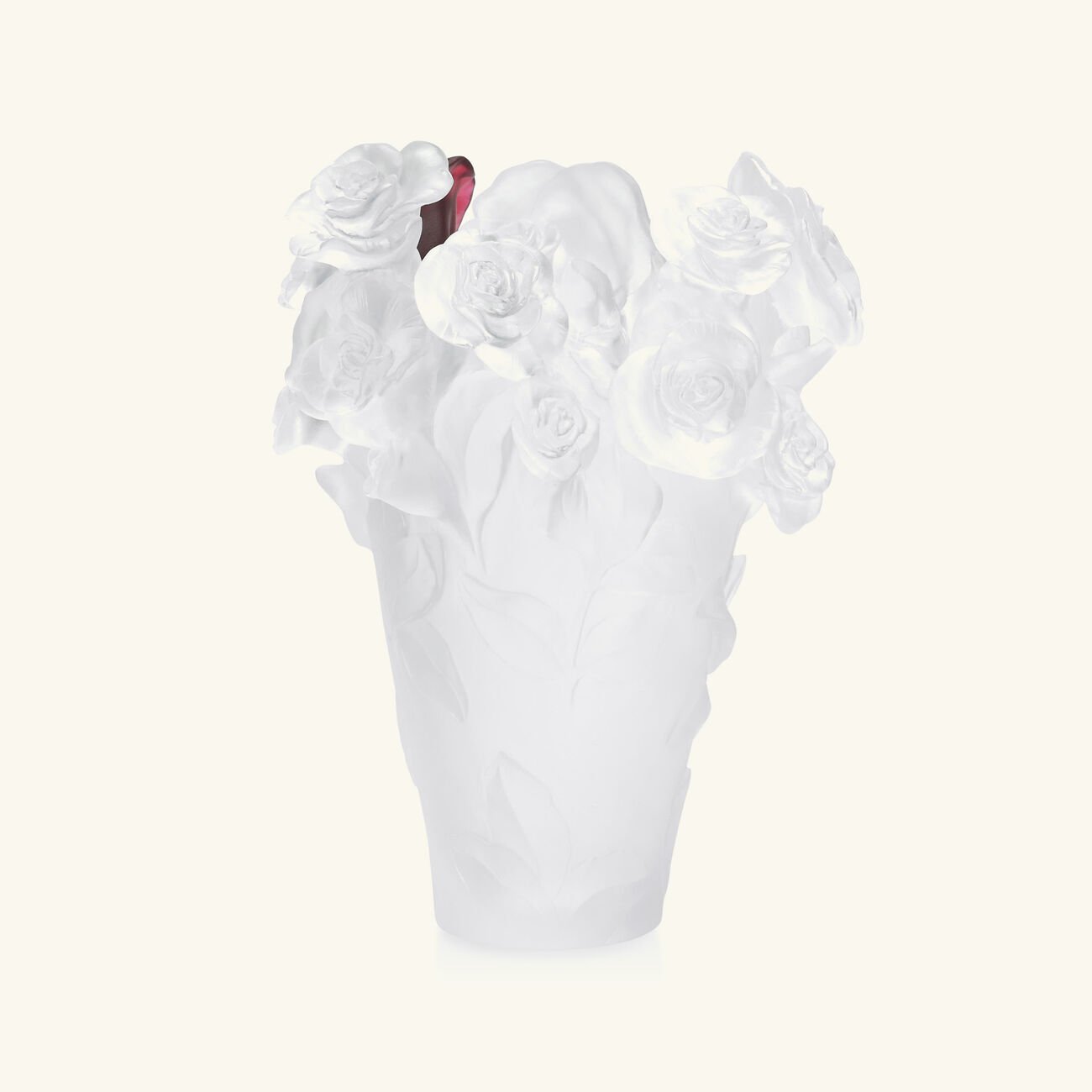 Rose Passion Vase Medium White Limited Edition daum rose passion vase medium white limited edition