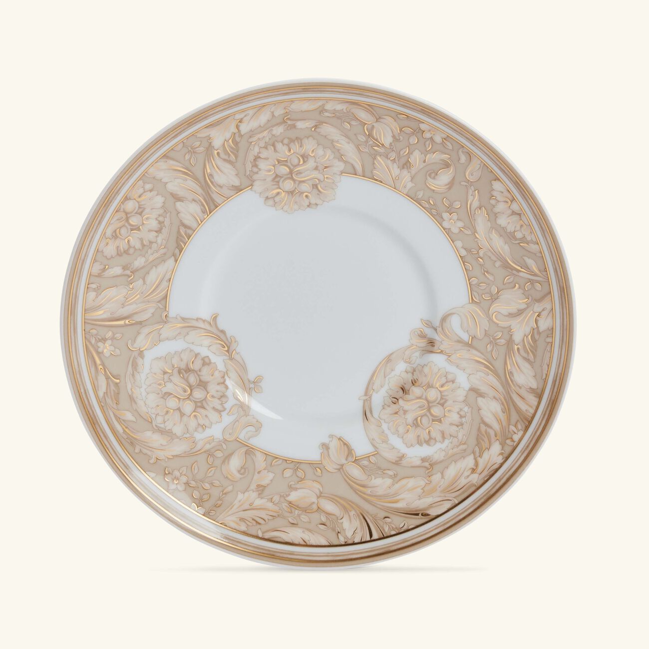 versace barocco beige coffee cup   saucer