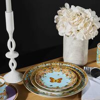 طبق الخبز والزبدة لو جاردان دو فيرساتشي دائري أزرق 16 سم