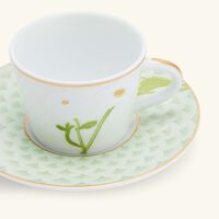 bernardaud praiana coffee cup   saucer green