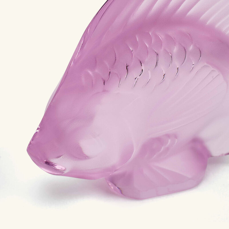 Fish Figurine Mini Pink lalique fish figurine mini pink