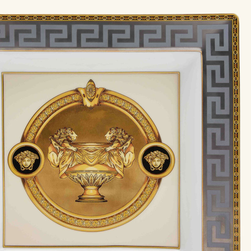 versace prestige gala trinket tray square grey