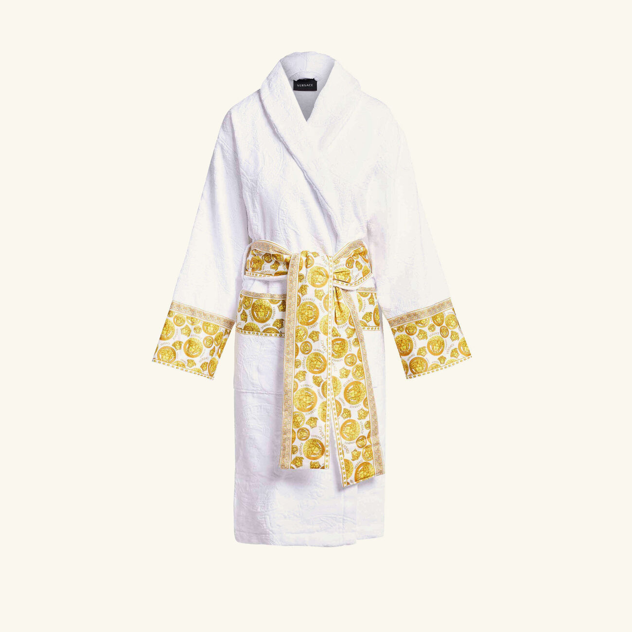 versace medusa amplified bath robe medium white