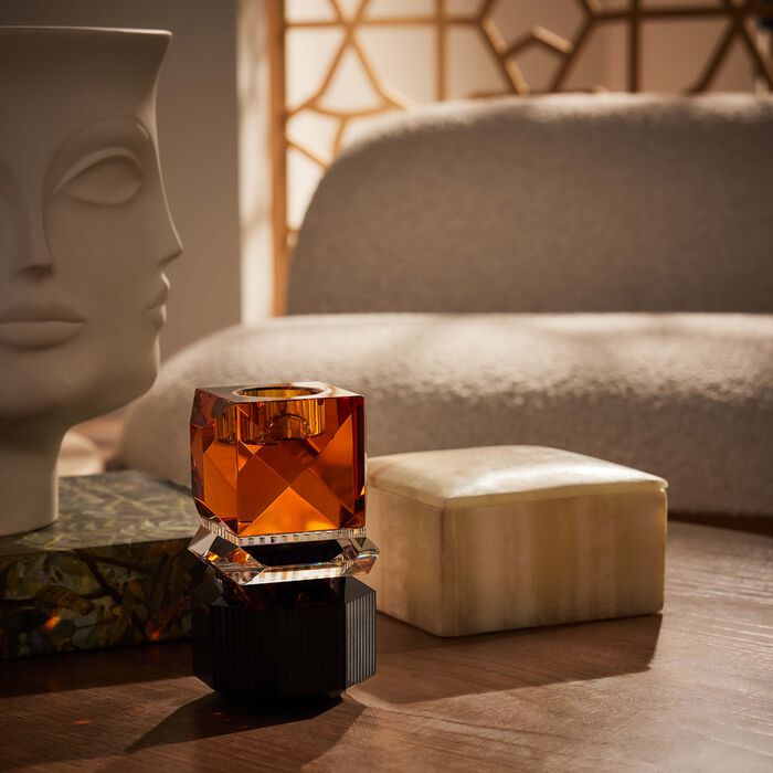 reflections copenhagen dakota tea light holder orange