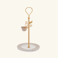 Peacock Extravaganza Cookie Stand & Coffee Cup Holder Gold villari peacock extravaganza cookie stand coffee cup holder gold