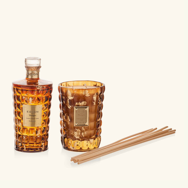 Tobacco Amber Candle & Diffuser Set edion tobacco amber candle diffuser set
