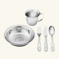 Elephant Children Dinnerware Set Silver georg jensen elephant children dinnerware set silver