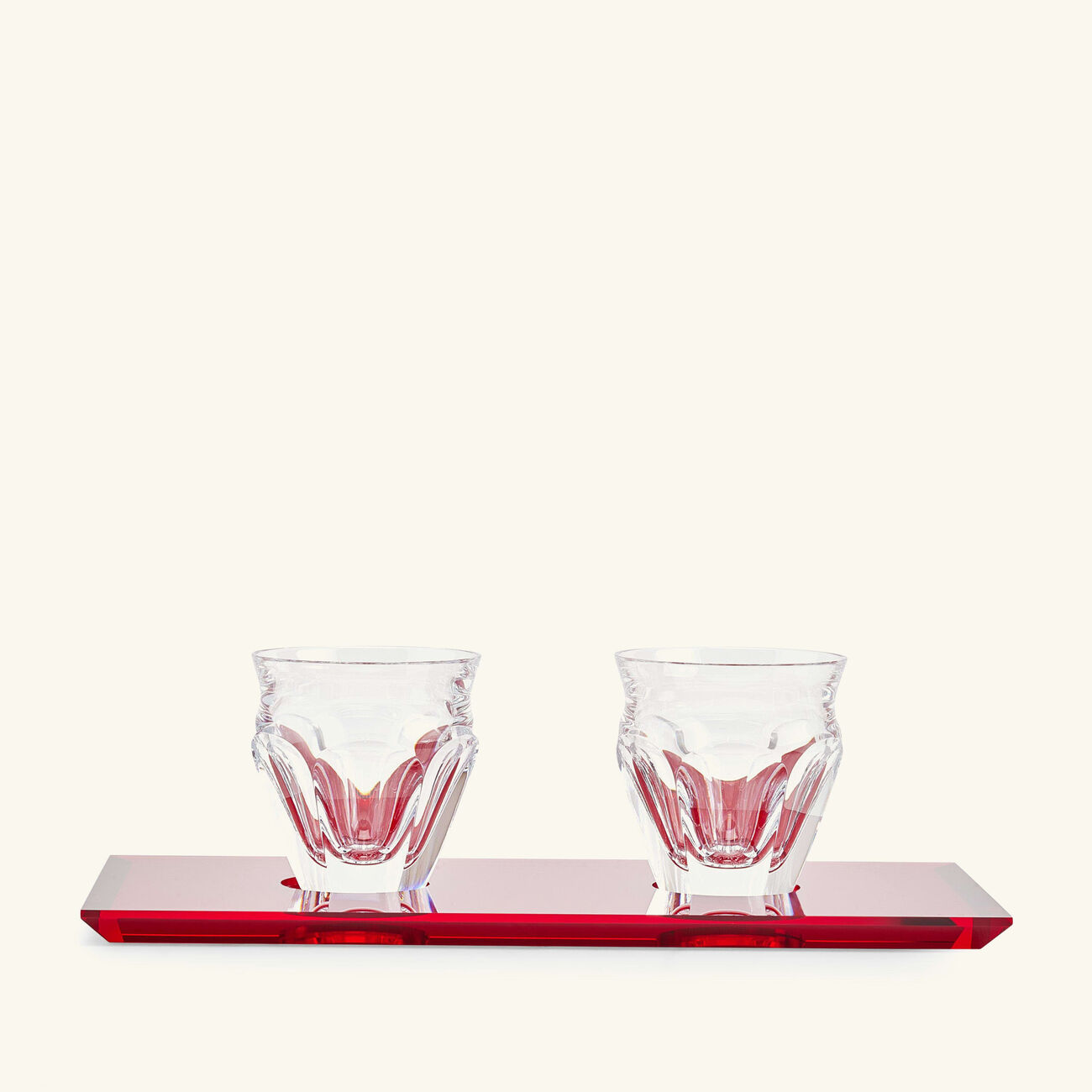 baccarat harcourt coffee set red
