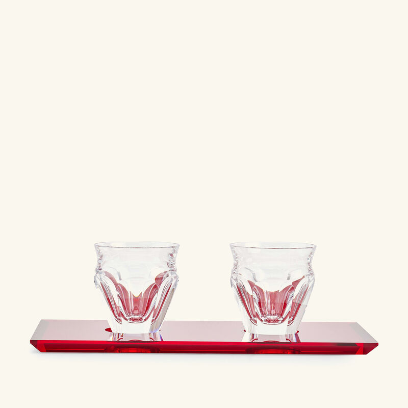 baccarat harcourt coffee set red