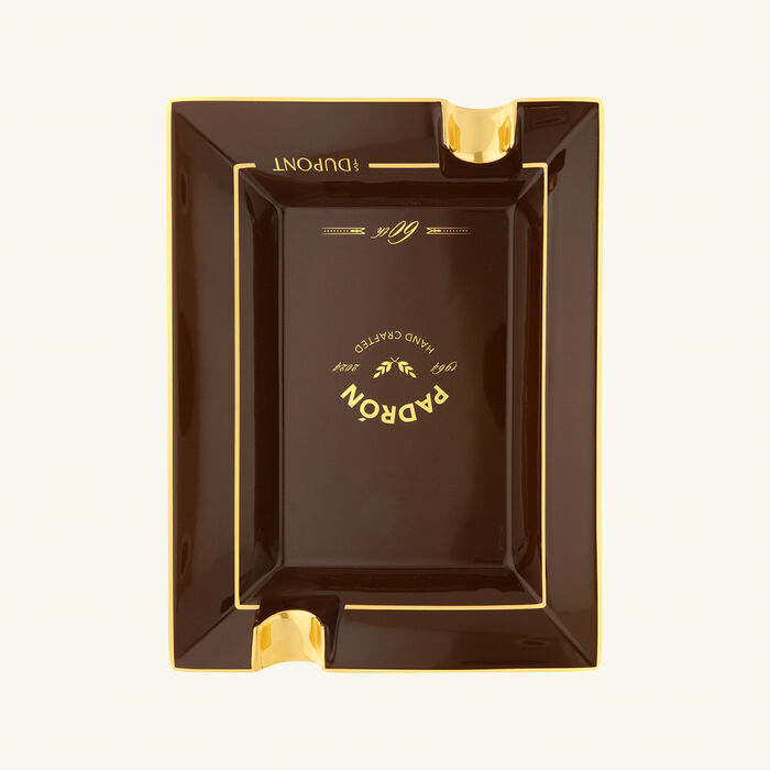 اس تي دوبون منفضة بادرون مستطيلة كبيرة بنية اللون