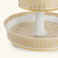 bernardaud venise 2 tiers tray gold