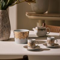Tamrah by Razan Alazzouni Tara Coffee Cup & Saucer Gold Set of 2 silsal tamrah by razan alazzouni tara coffee cup saucer gold set of 2