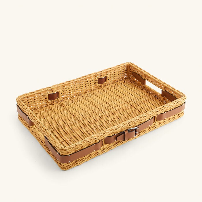 ralph lauren home bailey serving tray rectangular medium brown