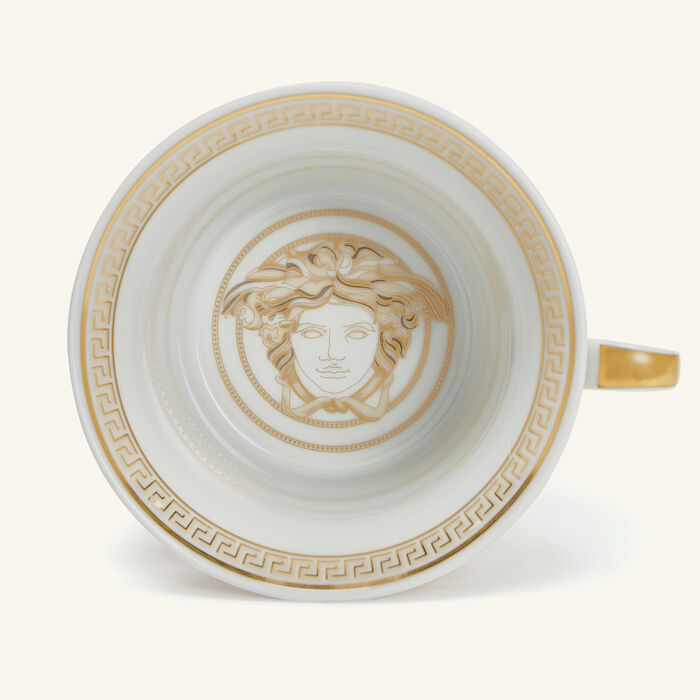 فيرساتشي طقم فناجين الشاي ميدوزا جالا باللون الأبيض