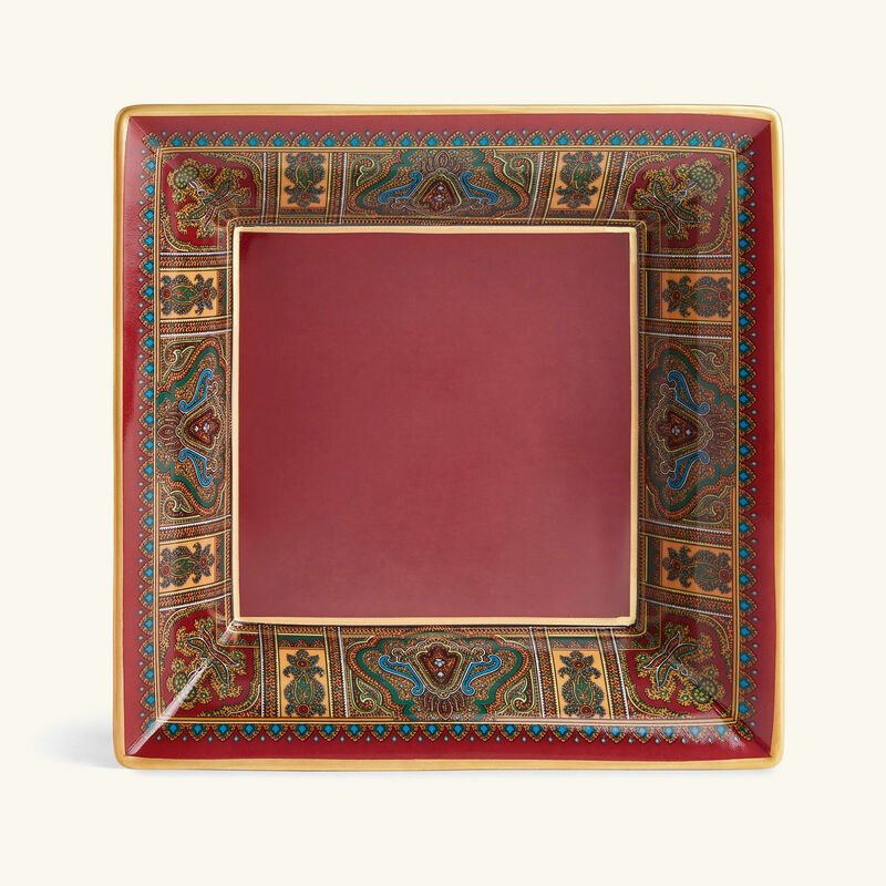 etro cachemire trinket tray square small red