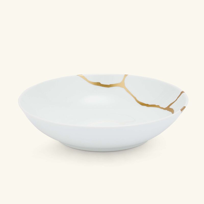 bernardaud kintsugi soup plate round white 19cm
