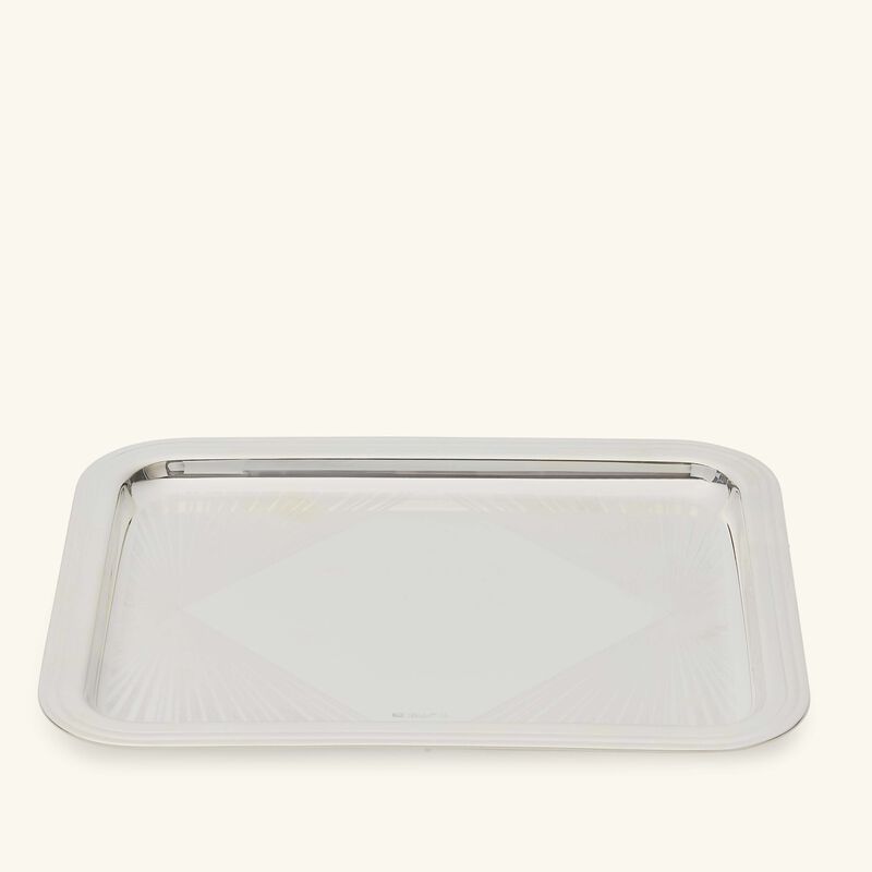 كريستوفل صينية أفير سبيسيال مستطيلة صغيرة مطلية بالفضة لياسمين الملا