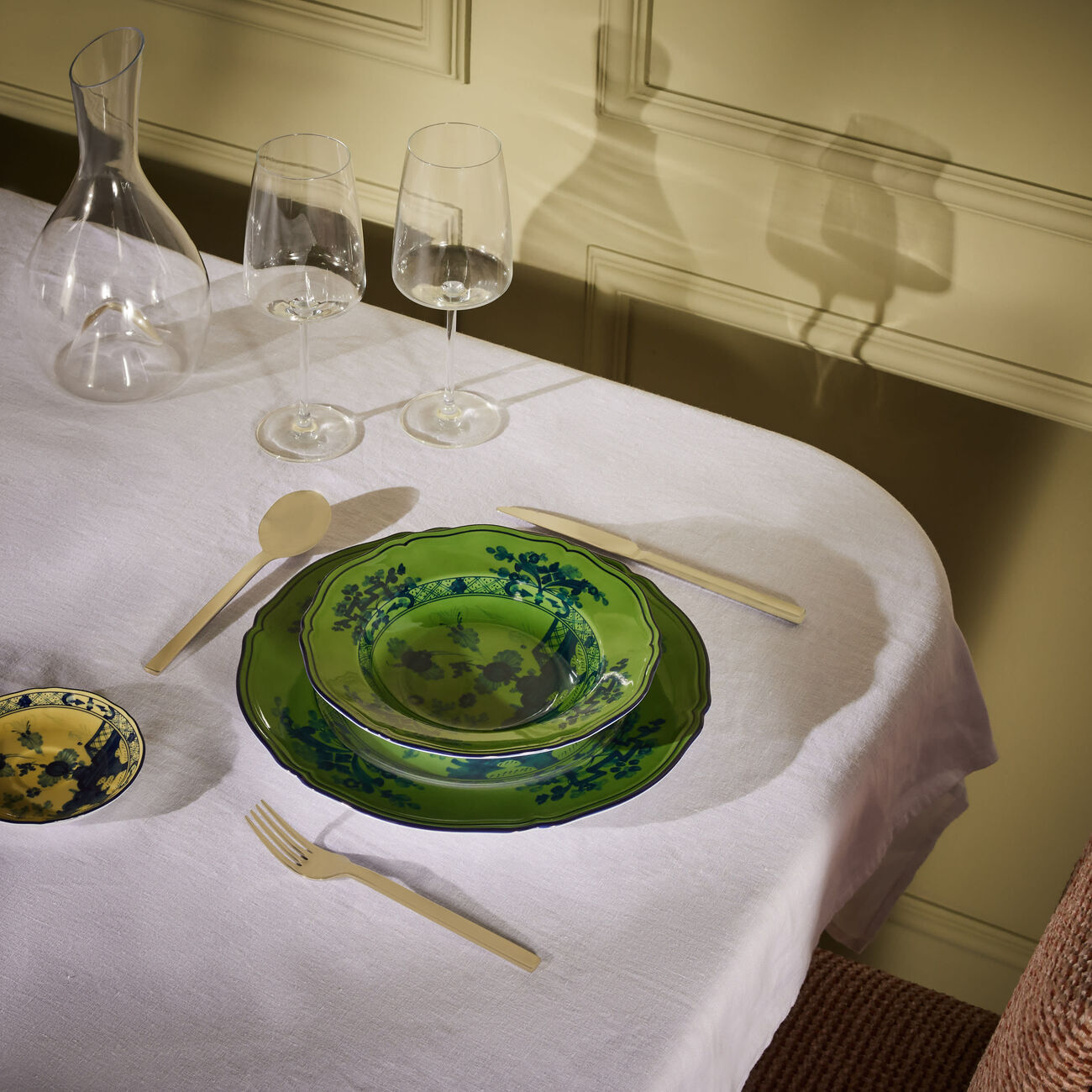 Oriente Italiano Charger Plate Round Green 31cm ginori 1735 oriente italiano charger plate round green 31cm