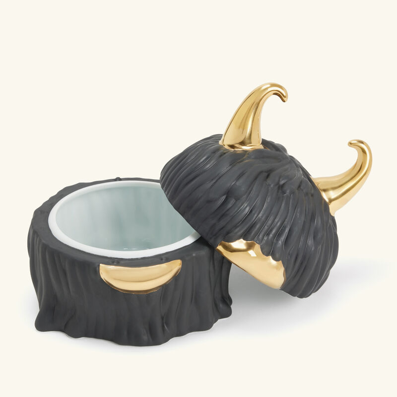 لوبجيه طقم هاس ليندا مؤلف من 4 أطباق سوداء في صندوق