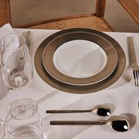 Penthouse Hewitt Dinner Plate Round Grey 27cm ralph lauren home penthouse hewitt dinner plate round grey 27cm