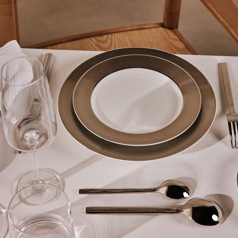 Penthouse Hewitt Dinner Plate Round Grey 27cm ralph lauren home penthouse hewitt dinner plate round grey 27cm