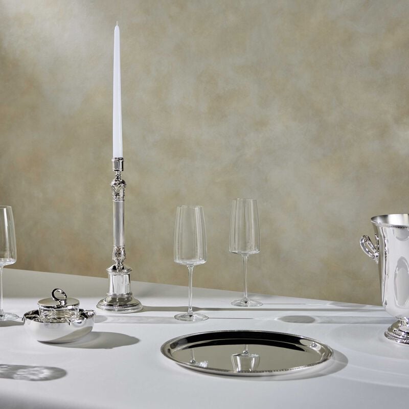 حامل شموع مالميزون مطلي بالفضة كريستوفل حامل شموع مالميزون مطلي بالفضة