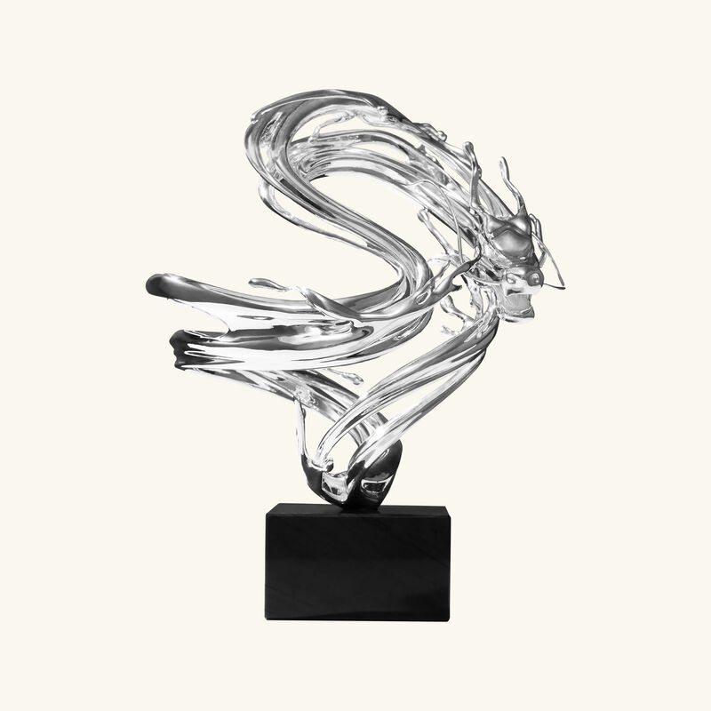 Xingyun The Flowing Dragon Figurine Large Silver Plated christofle xingyun the flowing dragon figurine large silver plated
