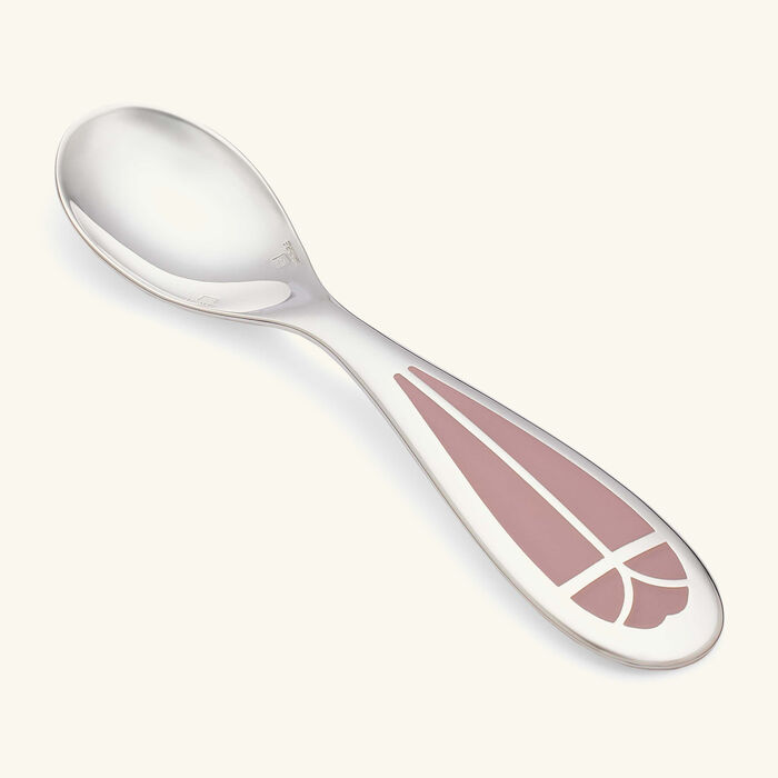 christofle quartz talisman baby spoon pink