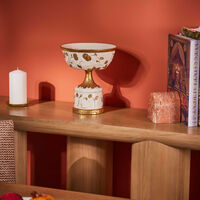 Taormina Footed Fruit Bowl White villari taormina footed fruit bowl white