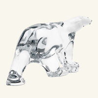 Pompon Polar Bear Sculpture Medium Clear baccarat pompon polar bear sculpture medium clear