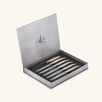 Acrylic Handle Table Knife Black Set of 6 forge de laguiole acrylic handle table knife black set of 6